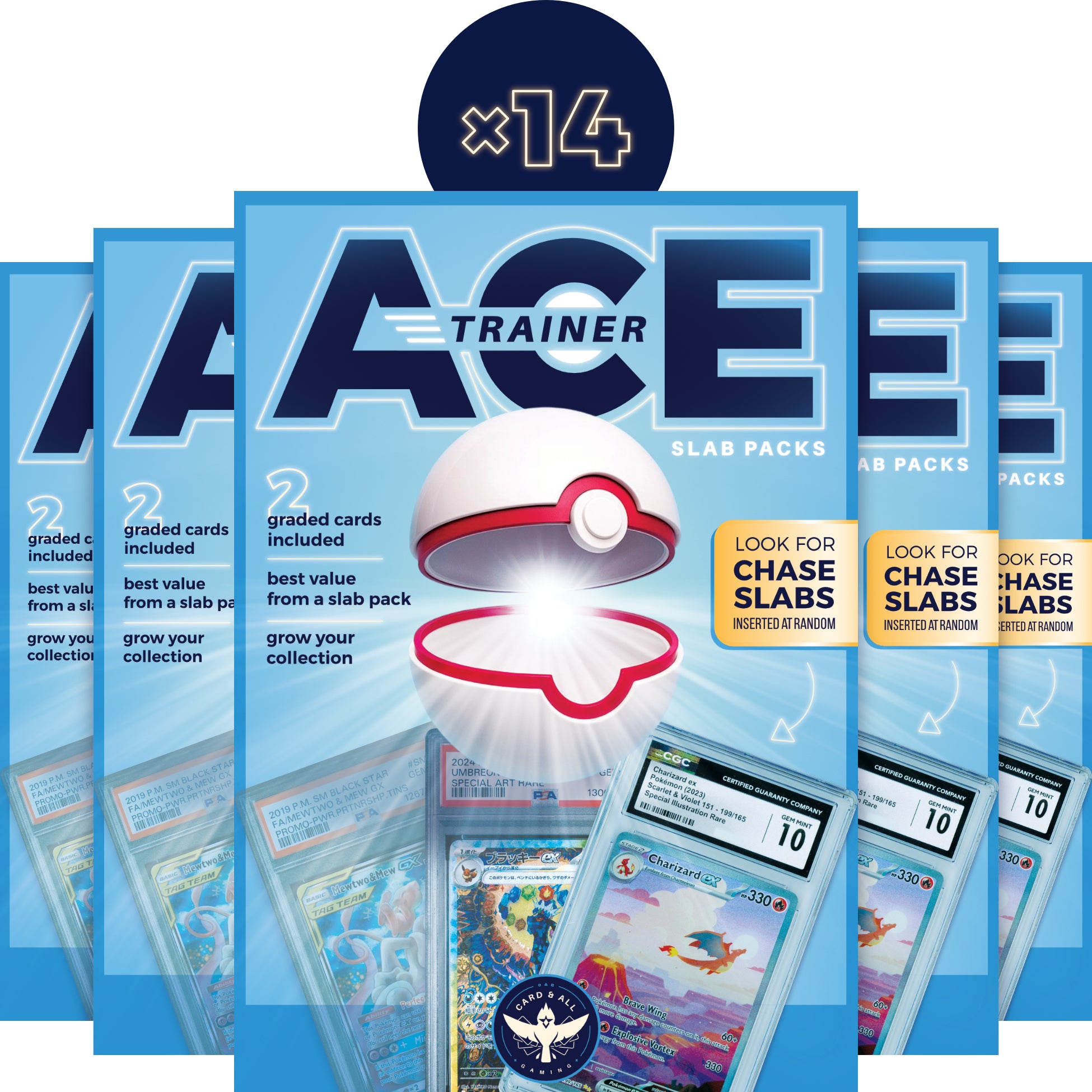 Ace Trainer Slab Pack - STANDARD (Partial Case - 14 boxes)