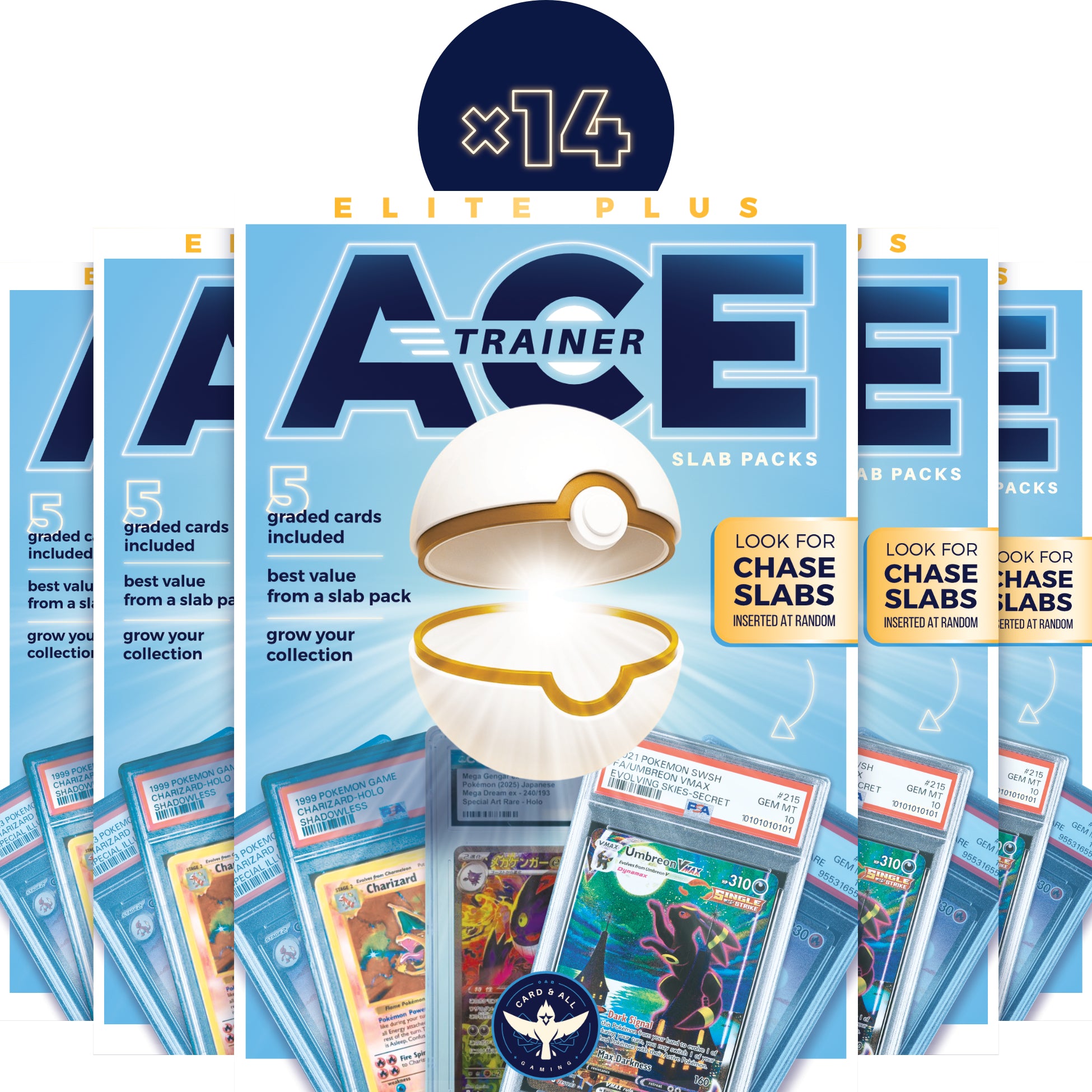Ace Trainer Slab Pack - ELITE PLUS (Partial Case - 14 boxes)