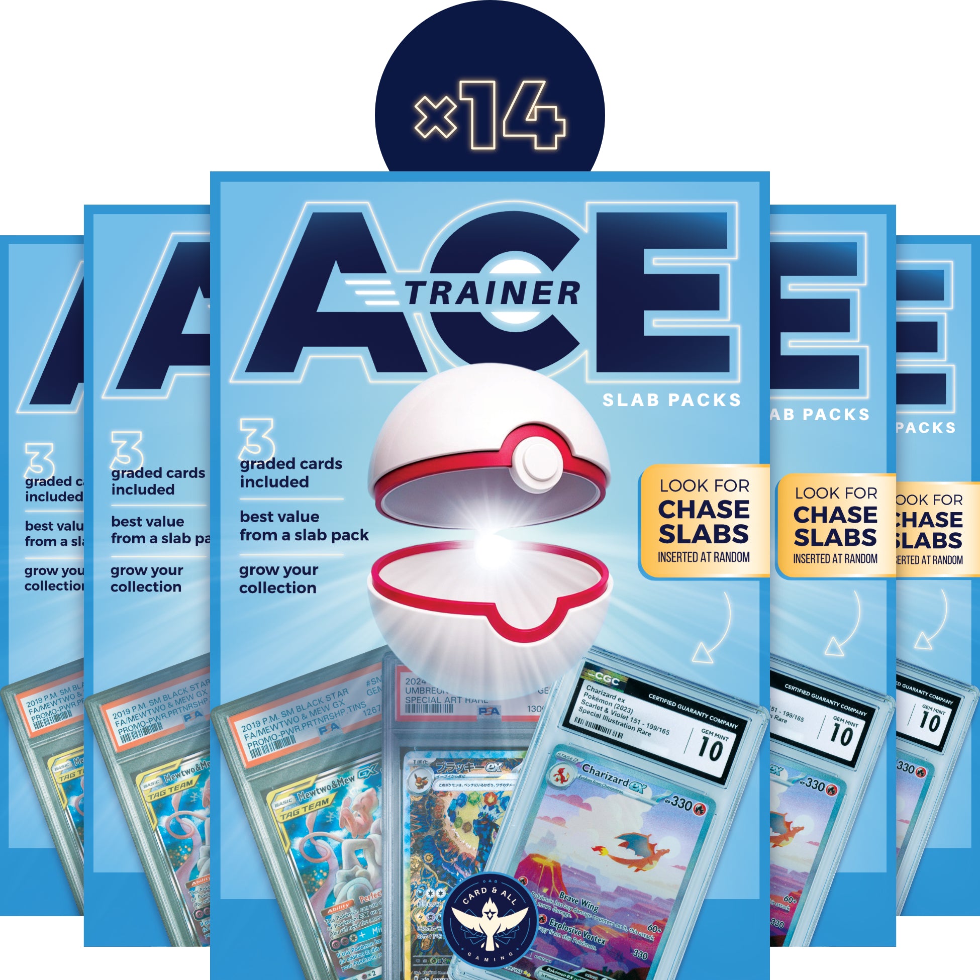 Ace Trainer Slab Pack - STANDARD (Partial Case - 14 boxes)